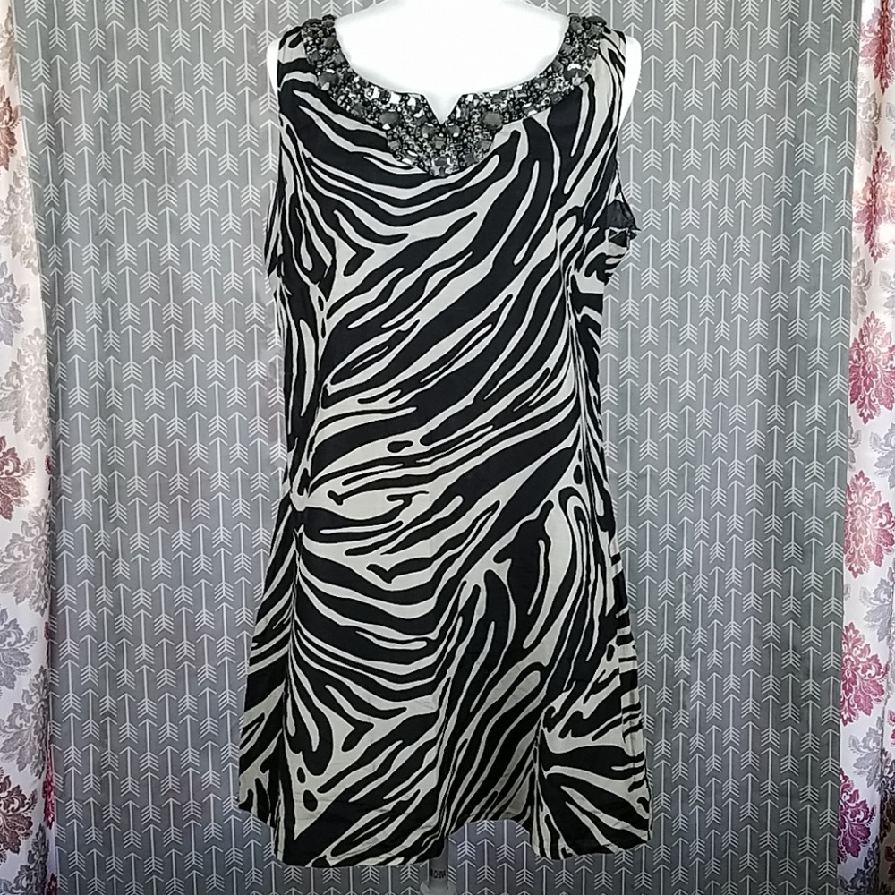 MICHAEL Michael Kors zebra print sleeveless dress